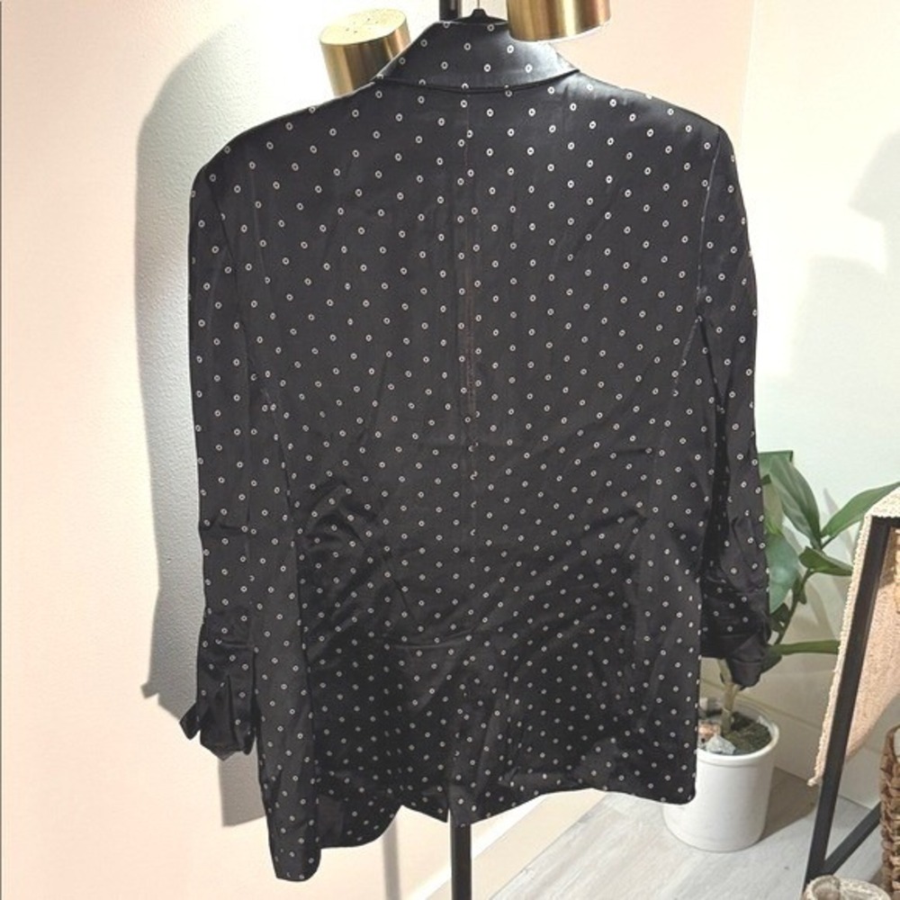 Thakoon Jacket luxury fabric basics black White Dot detail 6 oversize blazer 6 M - Picture 11 of 11